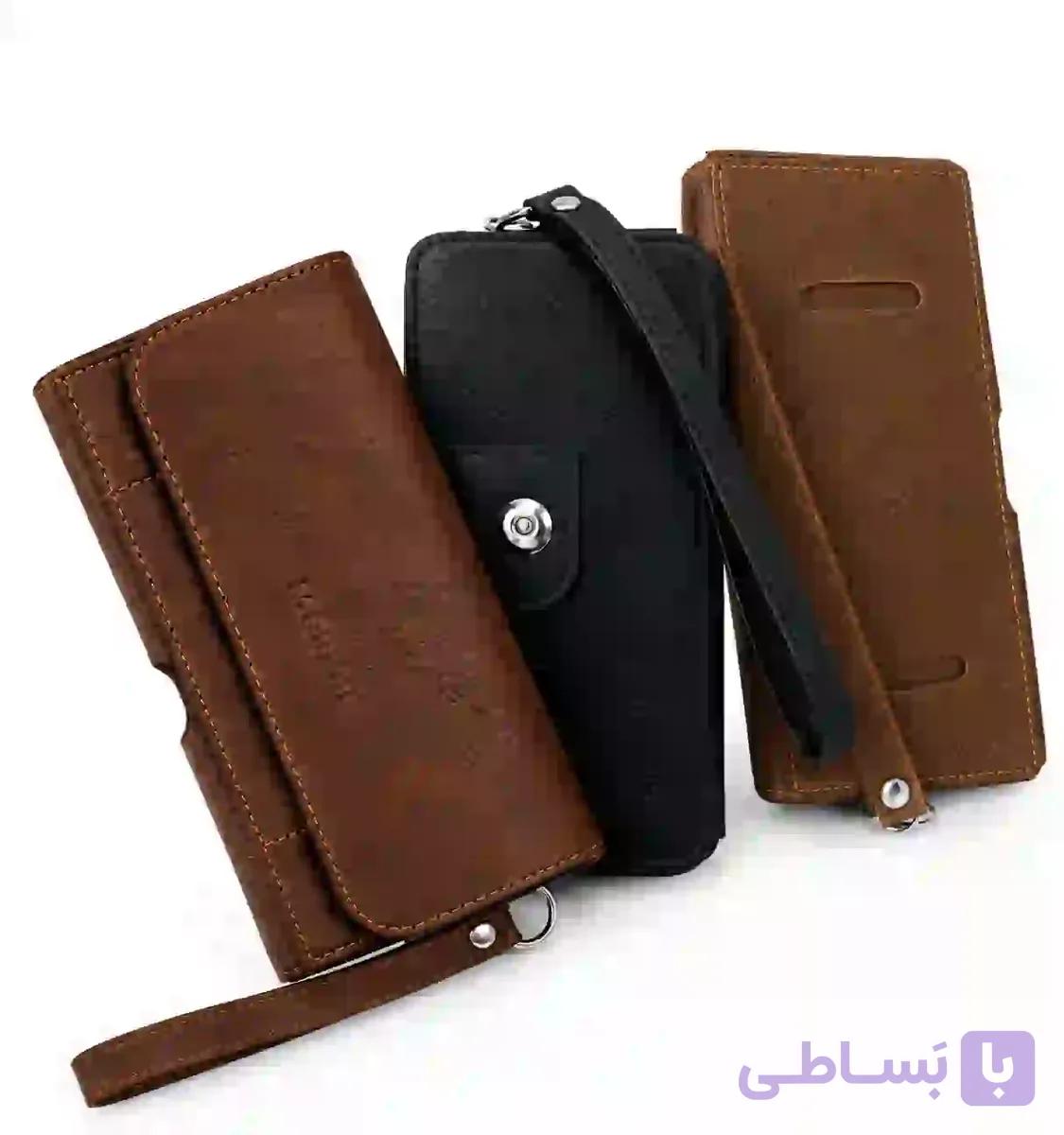 کیف موبایلی کمری وگردنی چرم سایز7