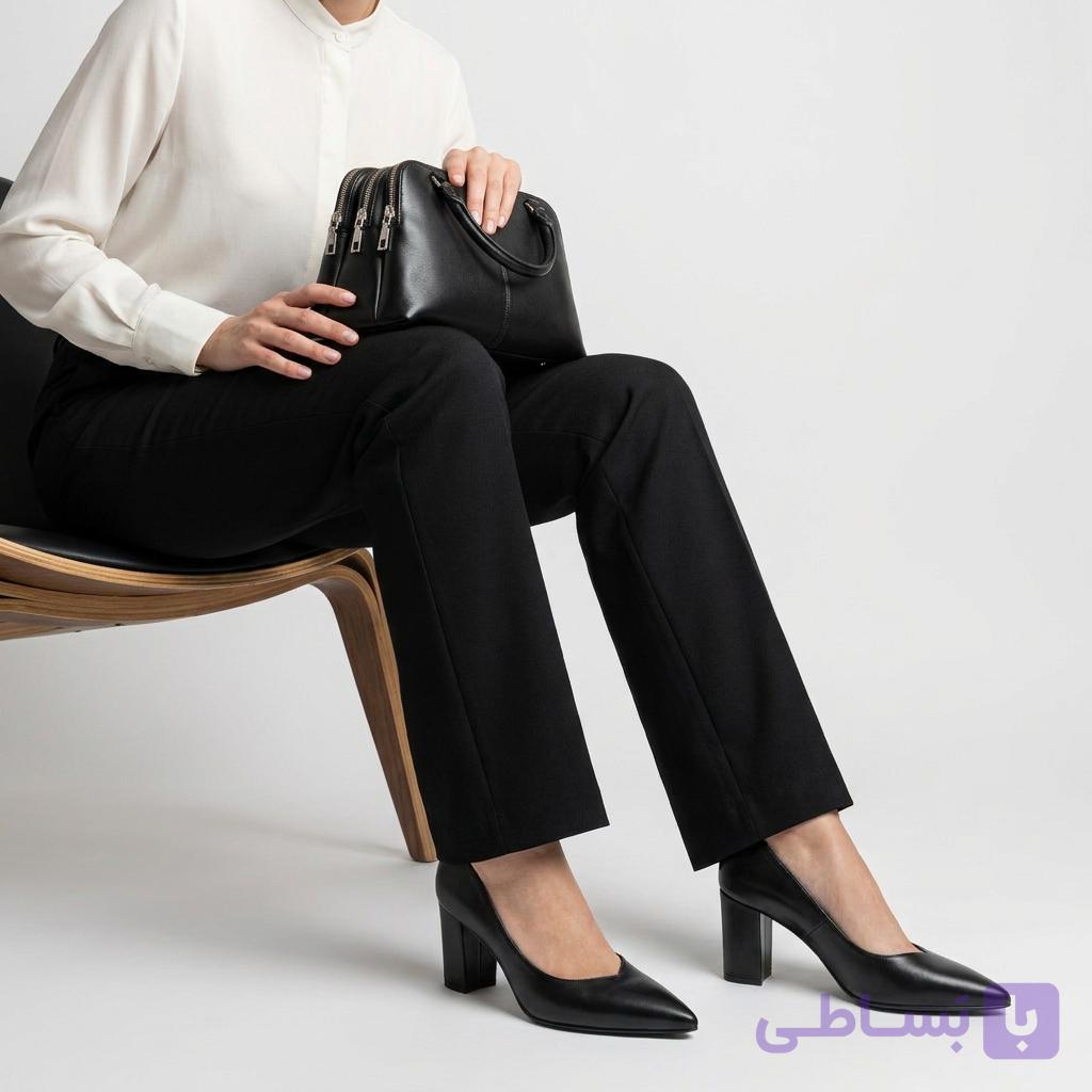 کفش مجلسی زنانه ZARA نوک تیز پاشنه نگین