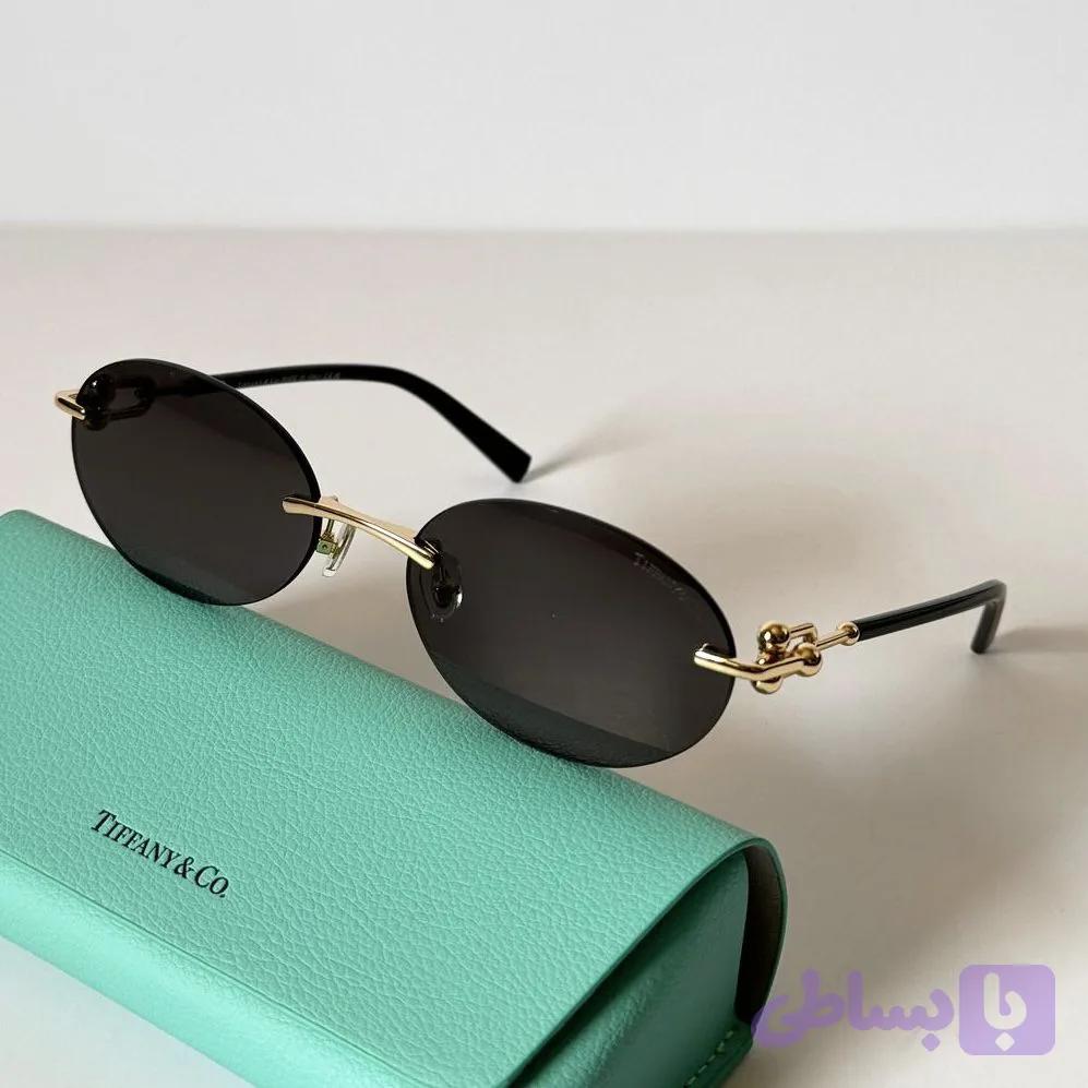 عینک تیفانی tiffany مشکی طلایی — تصویر 1