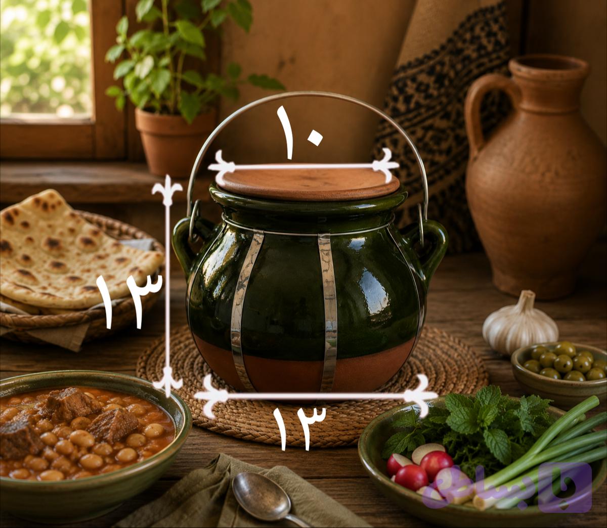 دیزی سفالی آبگوشت خوری دونفره