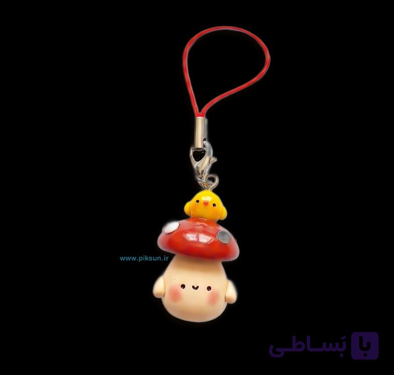 آویز موبایل قارچ و جوجه — تصویر 1