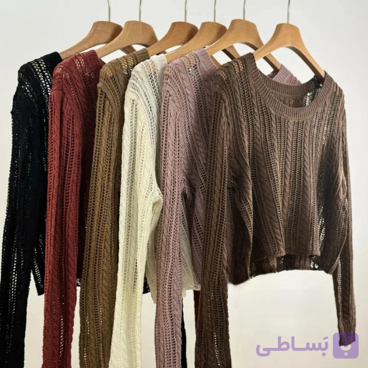 بلوز کراپ بافت توری آرتمیس - خنک و ترند | وارداتی