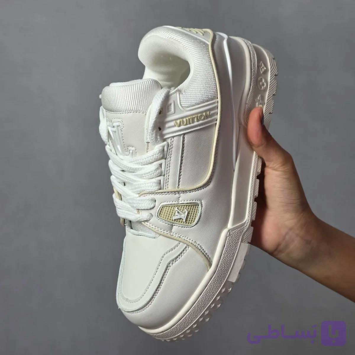 کتونی لویی ویتون Trainer - سری لوکس سفید خاکستری | Louis Vuitton