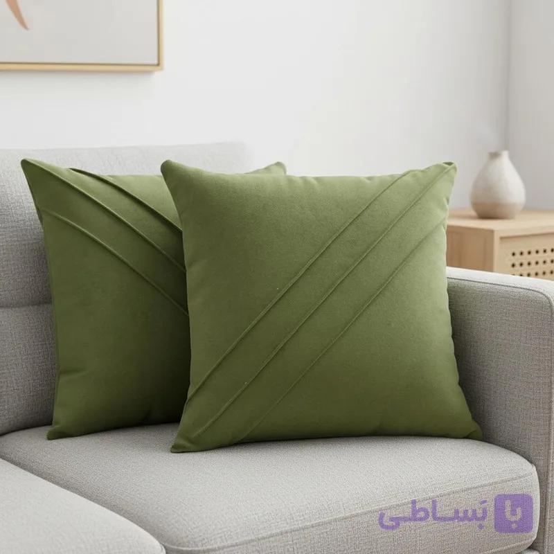کاور کوسن مدل کلاسیک جنس پارچه مخمل بسته 3عددی سایز ۴۰در ۴۰