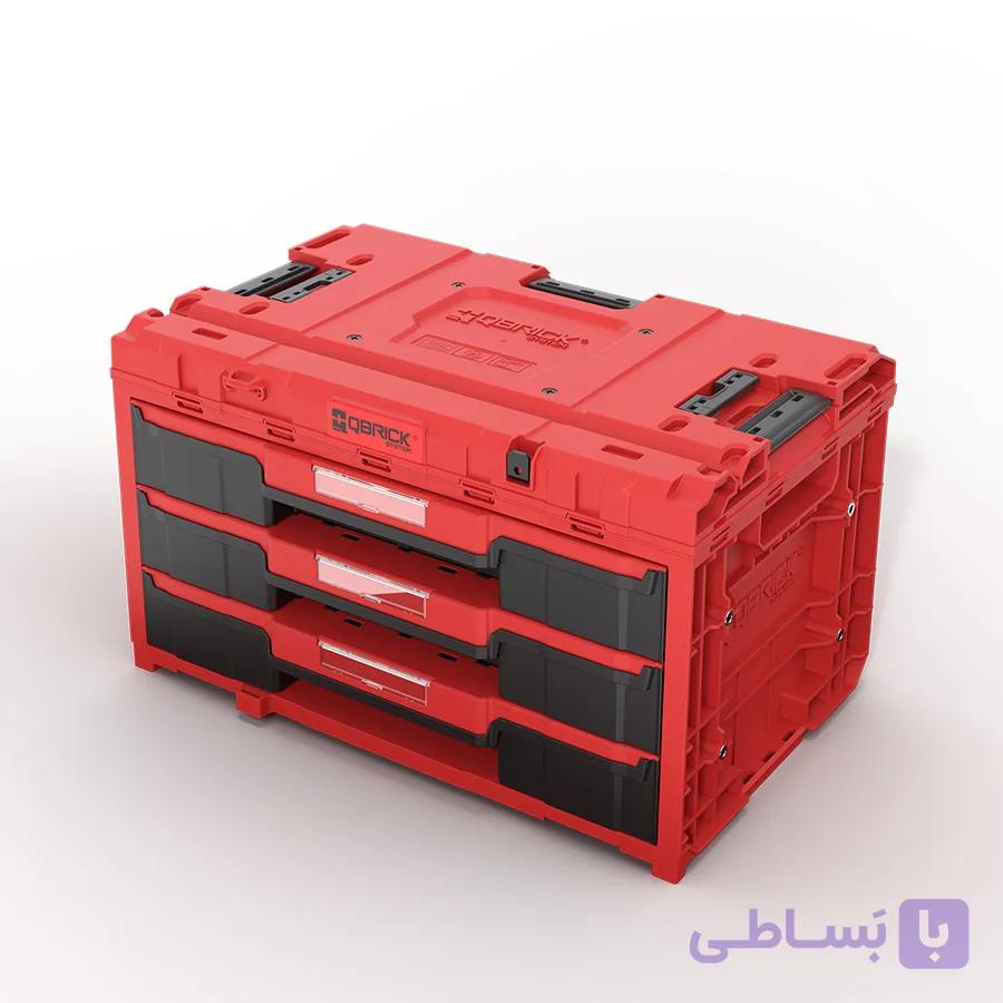 جعبه ابزار تخصصی کیوبریک مدل QBRICK SYSTEM ONE DRAWER 1 TOOLBOX 2.0 RED ULTERA HD CUSTOM — تصویر 1