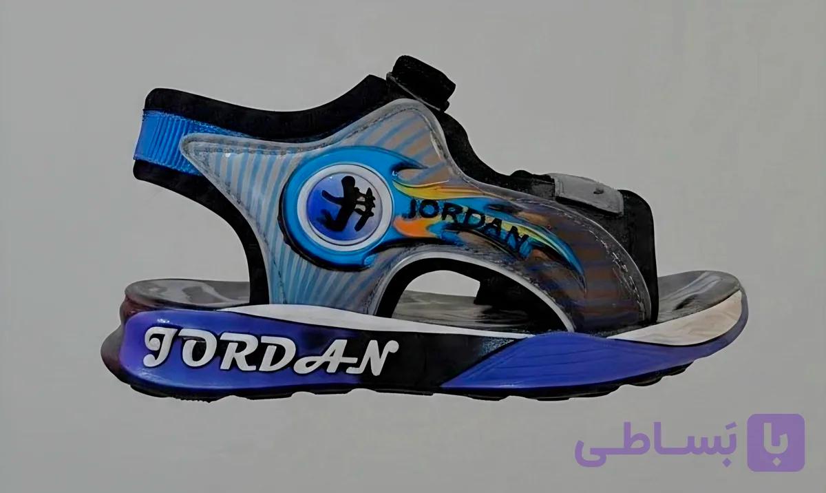 صندل پسرانه مدل جردن رنگ آبی ،سایز31 تا35
