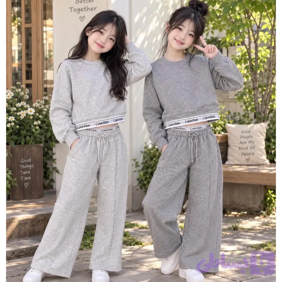 کراپ آستین بلند و جاگر calvin klein