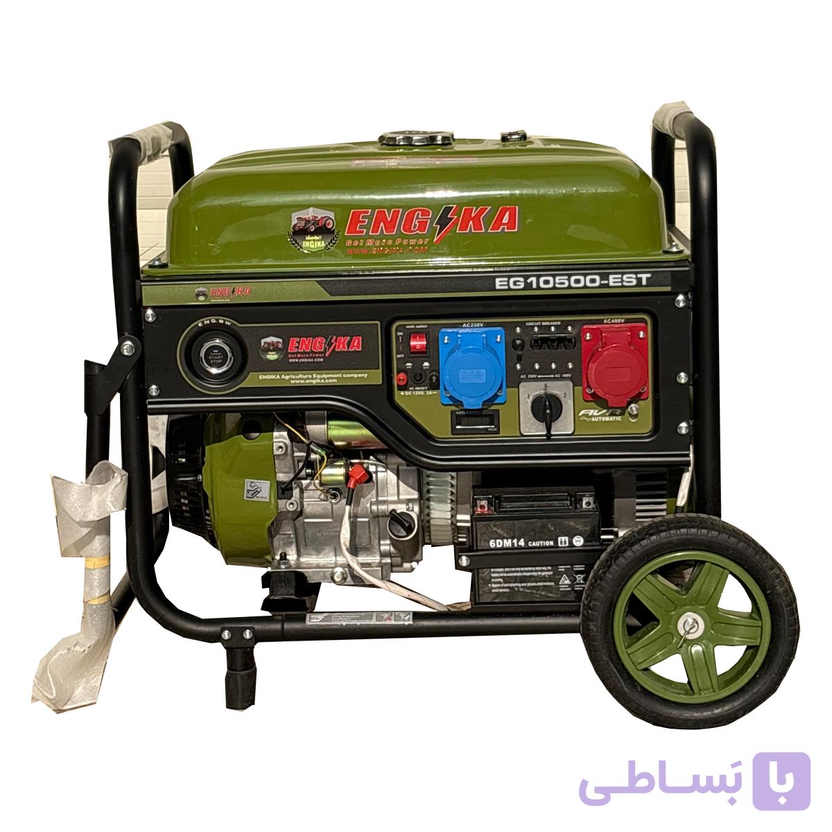 موتور برق انجیکا مدل EG10500-EST بنزینی 8.5 کیلووات سه فاز / تک فاز استارتی ریموت‌دار