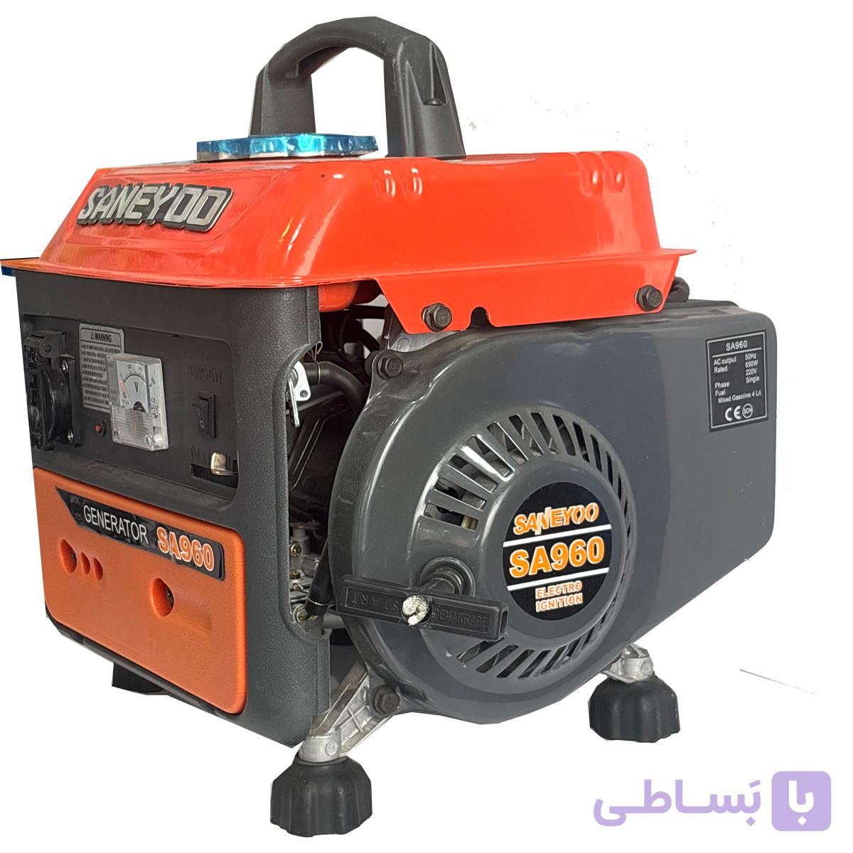 موتور برق سانیو مدل SA960 بنزینی 650 وات هندلی دو زمانه