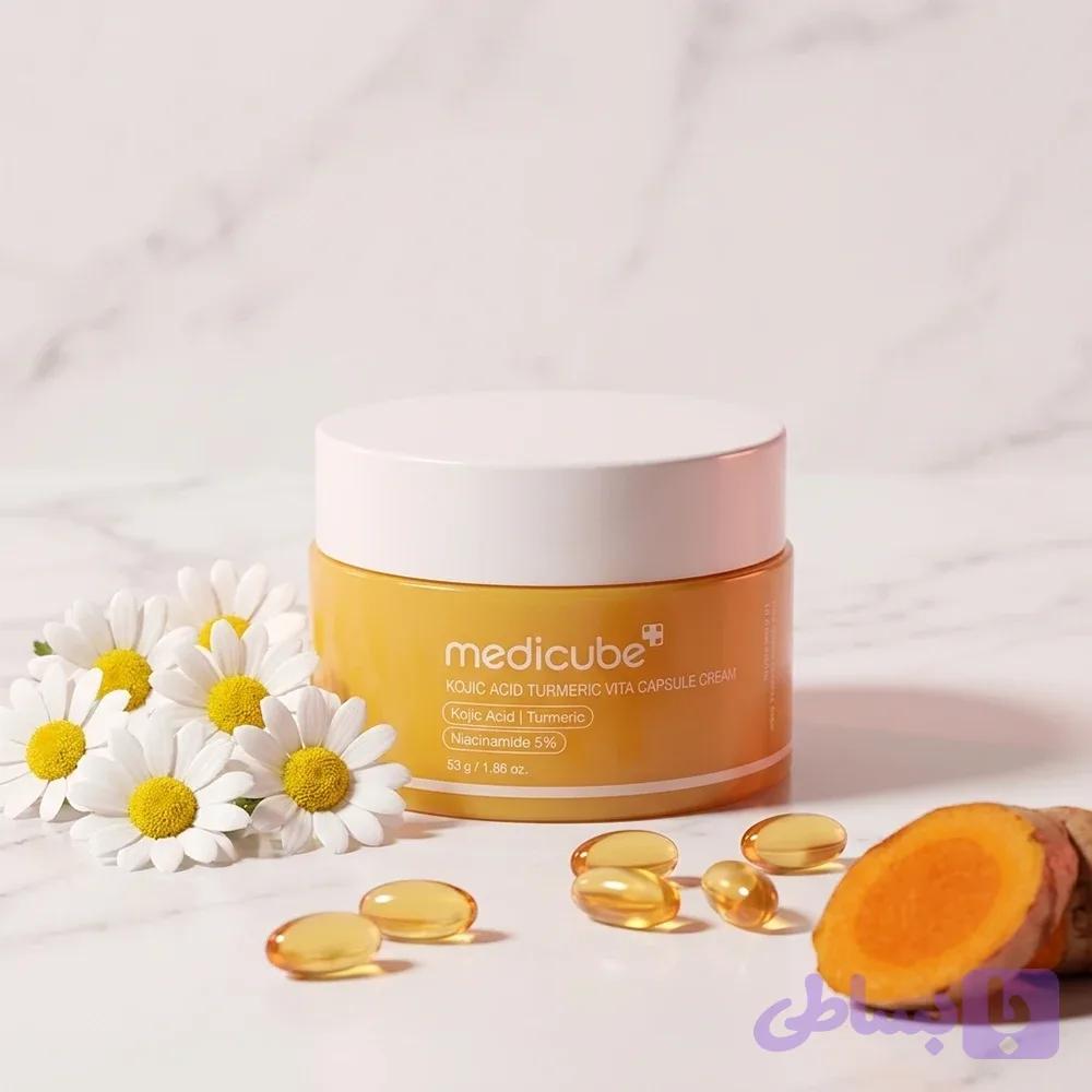 کرم کپسولی کوجیک اسید و زردچوبه مدیکیوب ۵۳ گرم | Medicube Kojic Acid Turmeric Vita Capsule Cream — تصویر 1