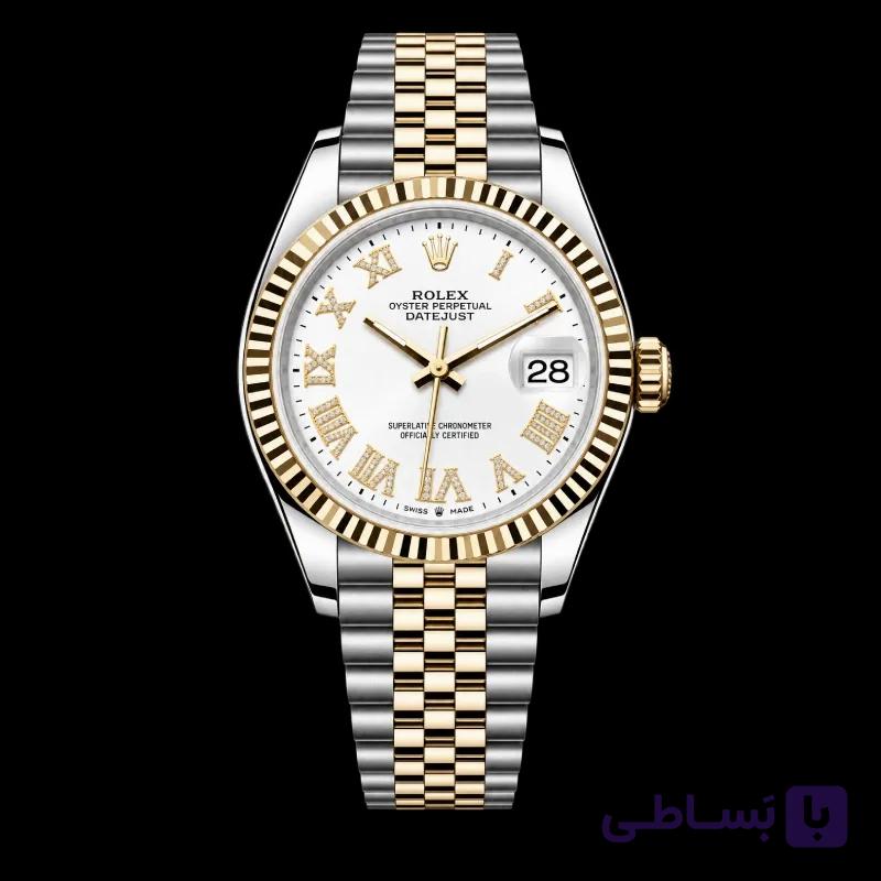 رولکس Datejust 36 سفید رومی دو رنگ | رفرنس M126233-0029 — تصویر 1