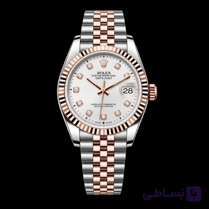 رولکس Datejust 36 مرواریدی سفید نگین‌دار رزگلد | رفرنس M126231-0021 — تصویر 1