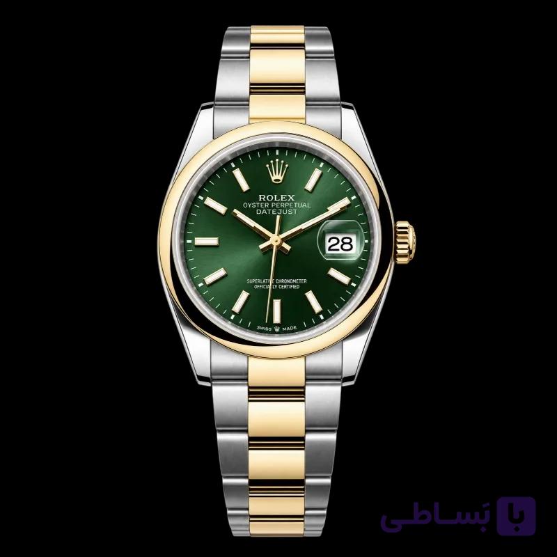 رولکس Datejust 36 سبز زیتونی رومی دو رنگ | رفرنس 126233 — تصویر 1