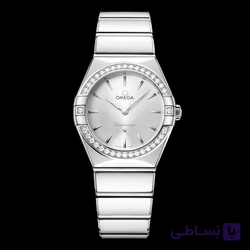امگا Constellation Quartz 28 استیل نقره‌ای با بزل الماس‌نشان | رفرنس 131.15.28.60.02.001 — تصویر 1