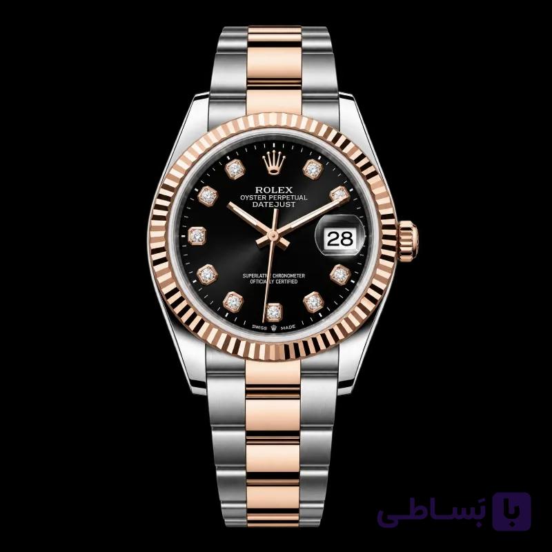 رولکس Datejust 36 مشکی نگین‌دار دو رنگ | رفرنس M126231-0020 — تصویر 1