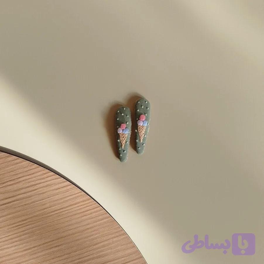 گیره‌ سر بستنی ماچا