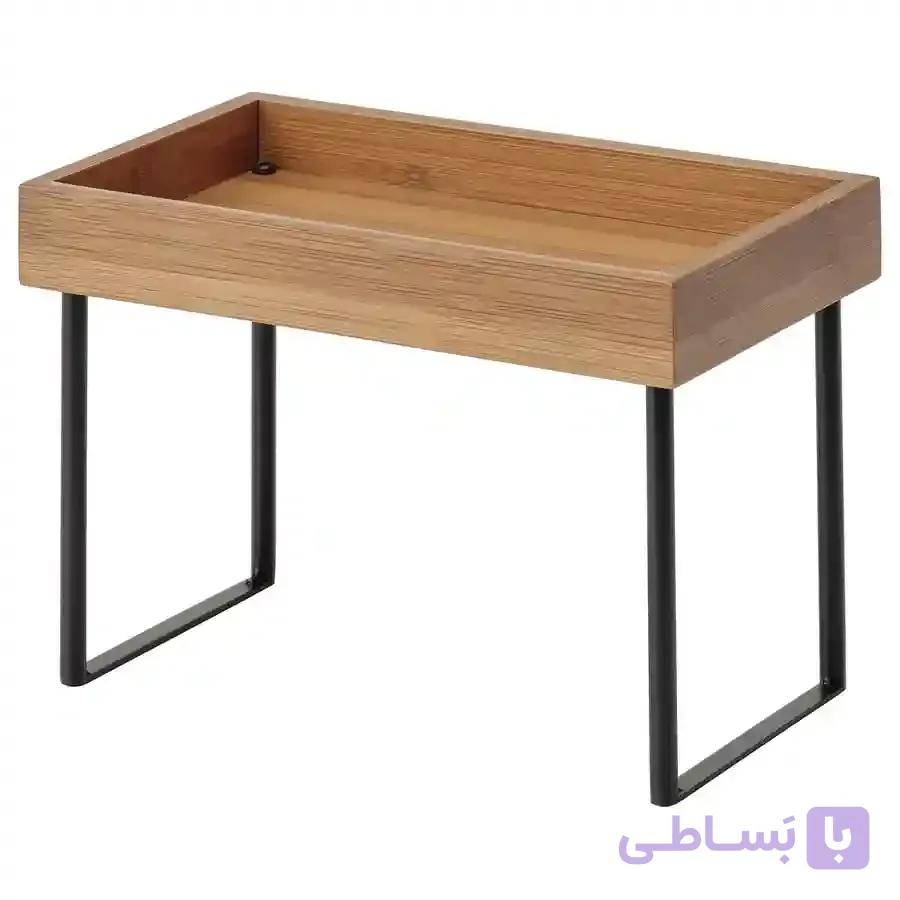 ارگانایزر و نظم‌دهنده روی کابینت آشپزخانه ایکیا مدل NÅLBLECKA فلزی و بامبو — تصویر 1