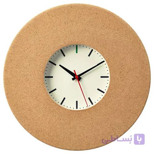 ساعت دیواری ایکیا مدل SVARTGÖK جنس چوب‌پنبه — تصویر 1