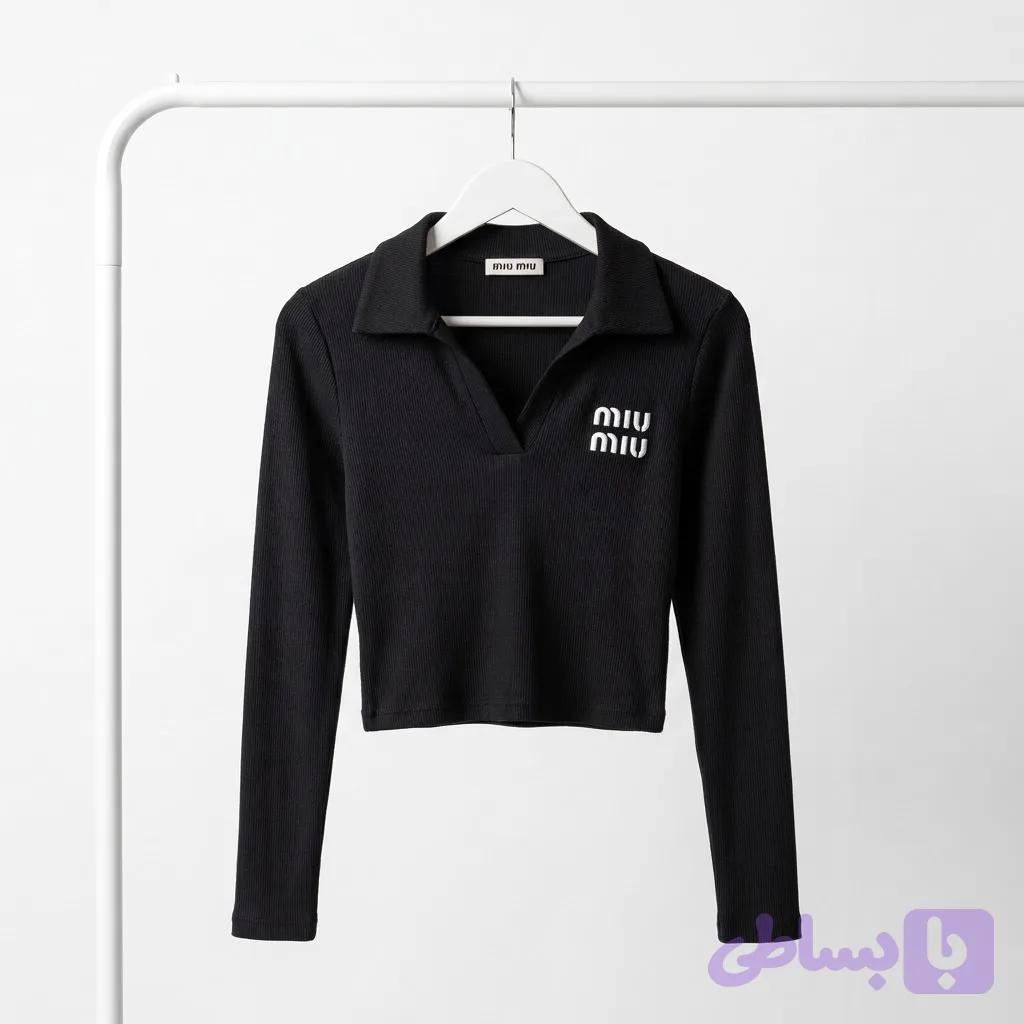 بلوز یقه دار فانریپ Miu Miu🖤
