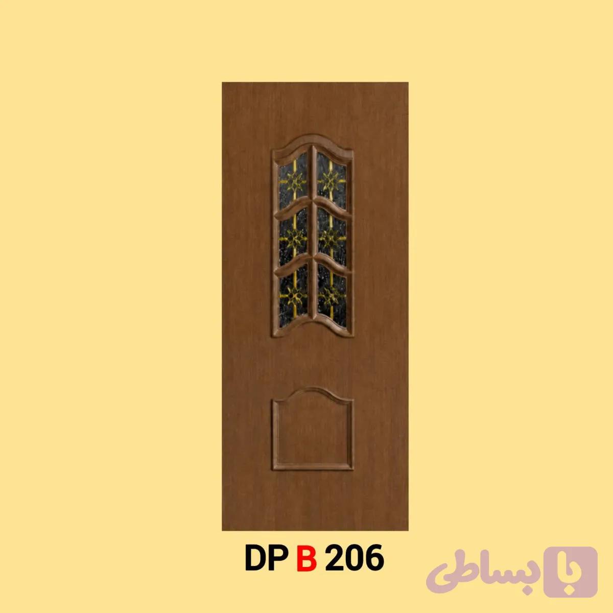 پانل دکوراتیو شیشه دار لمینیت قهوه ای مدل B206