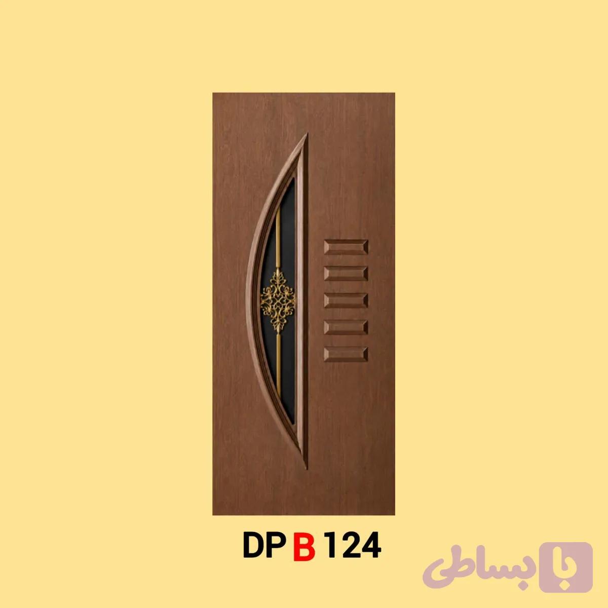 پانل دکوراتیو شیشه دار لمینیت قهوه ای مدل B124