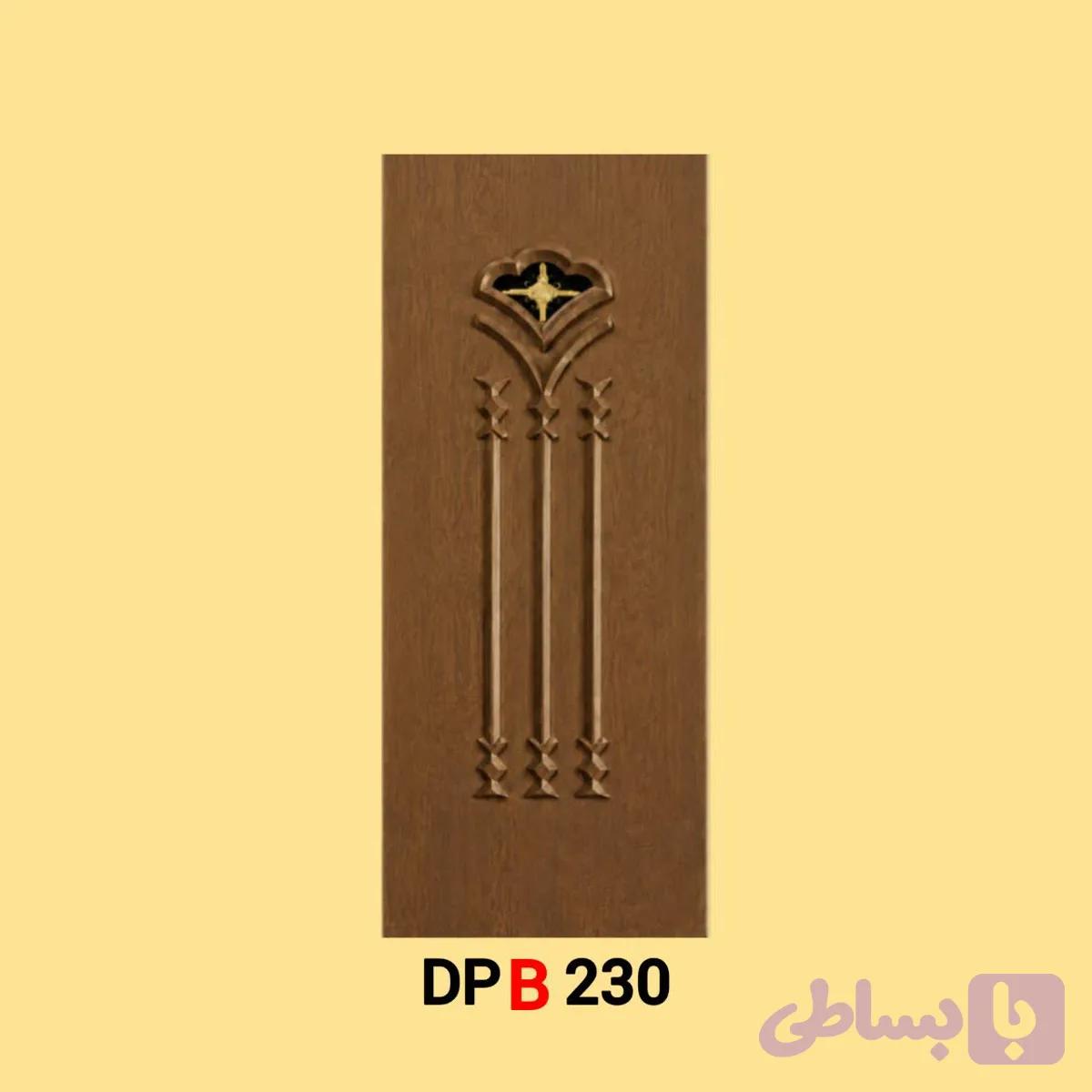 پانل دکوراتیو شیشه دار لمینیت قهوه ای مدل B230