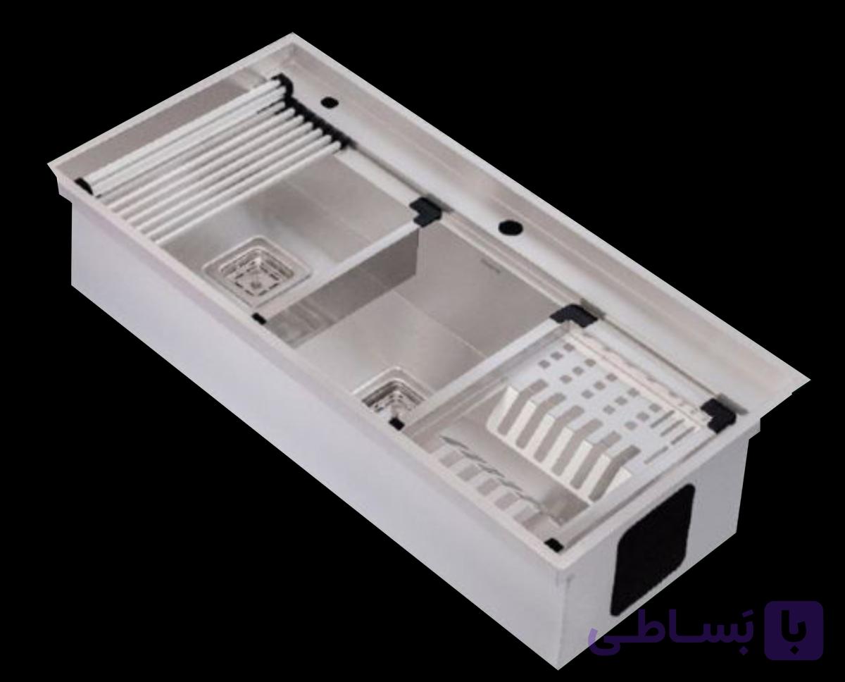 سینک باکسی توکار مریس مدل MCS90 | ابعاد 90×50 سانتی‌متر