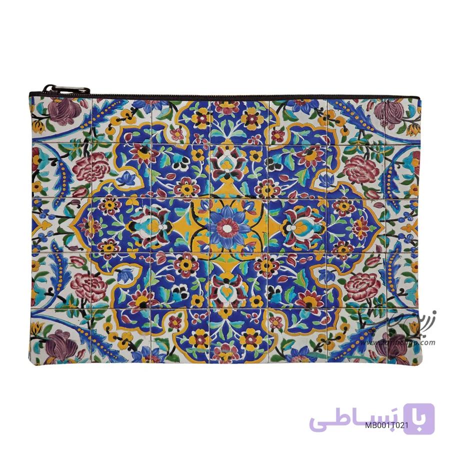 کیف لوازم آرایشی طرح کاشی کاری MB001T021 — تصویر 1