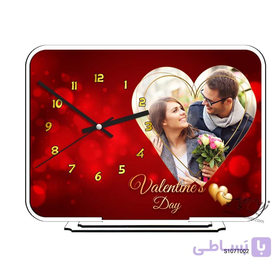 ساعت رومیزی طرح ولنتاین S107T002 — تصویر 1