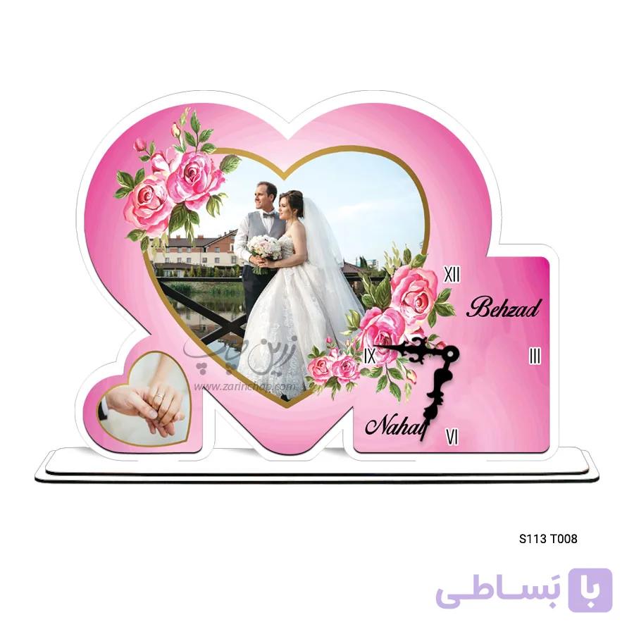 ساعت رومیزی طرح گل S113T008 — تصویر 1