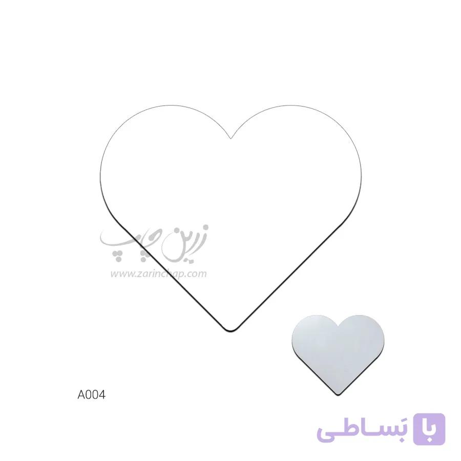 چاپ بر روی آینه جیبی قلبی مدل A004 — تصویر 1