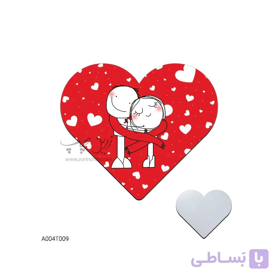 آینه جیبی قلبی طرح ولنتاین A004T009