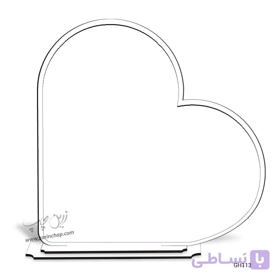 چاپ بر روی قاب ساعت رومیزی قلبی GH113 — تصویر 1
