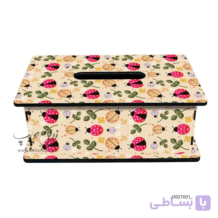 جعبه دستمال کاغذی طرح کفشدوزک J302T001