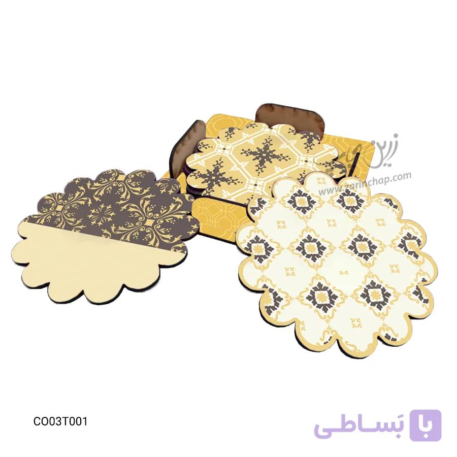 ست زیر لیوانی همراه با پایه مدل CO03T001 — تصویر 1