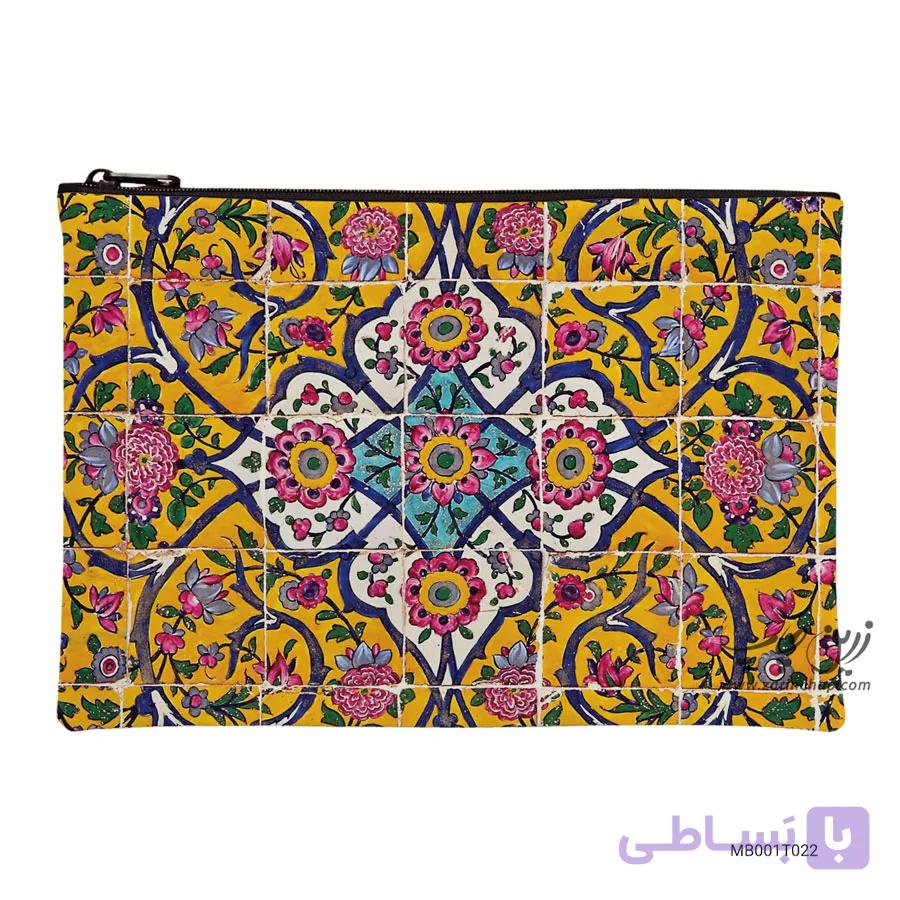 کیف لوازم آرایشی طرح کاشی کاری MB001T022 — تصویر 1