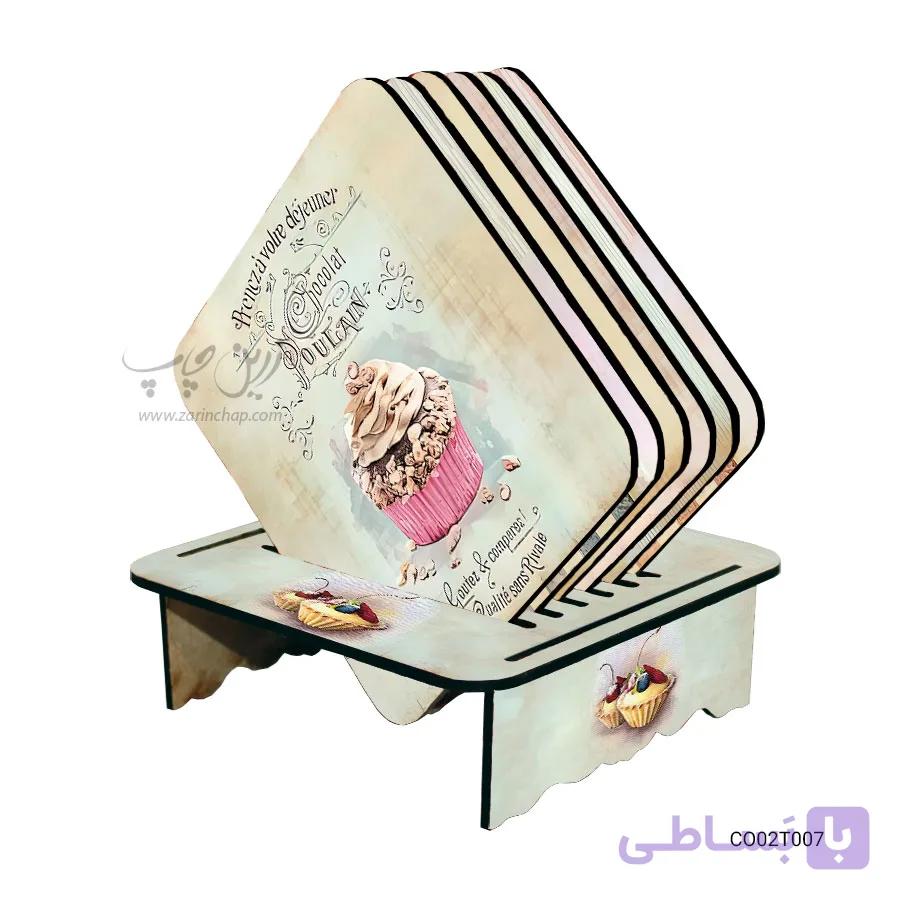 ست زیر لیوانی همراه با پایه طرح CO02T007 — تصویر 1