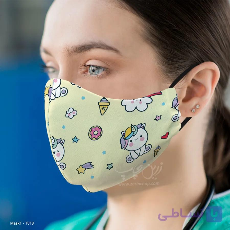 ماسک 3 لایه با قابلیت تعویض فیلتر طرح کارتونی T013 — تصویر 1