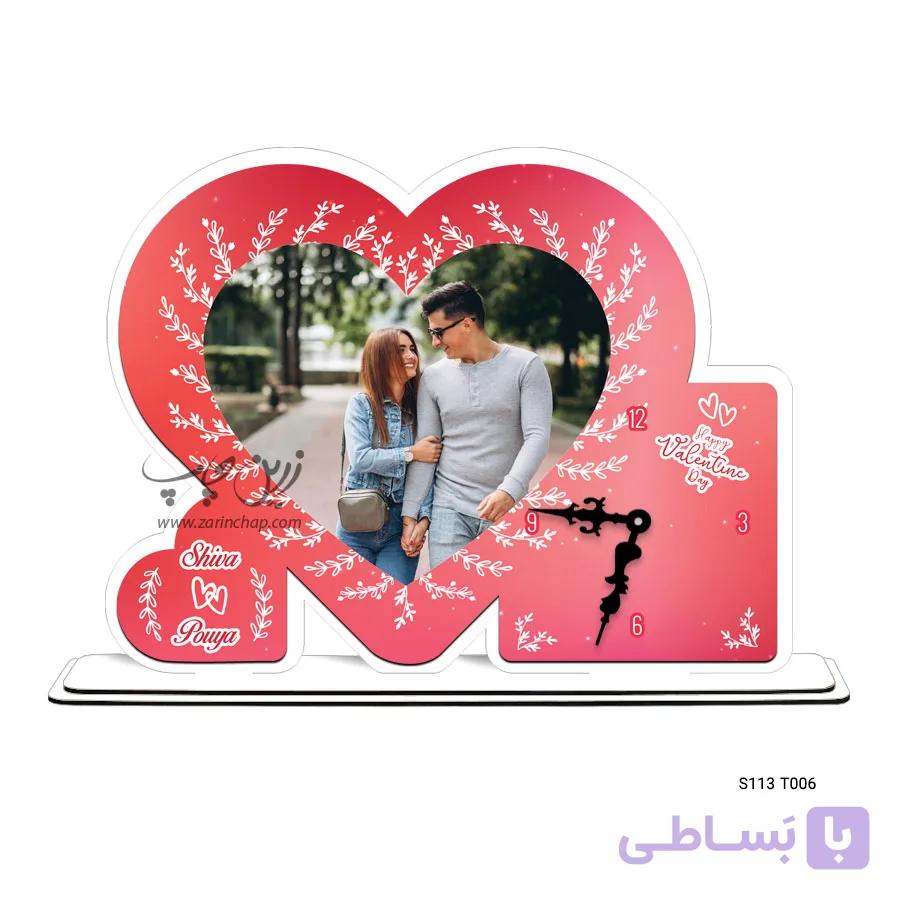ساعت رومیزی طرح ولنتاین S113T006 — تصویر 1