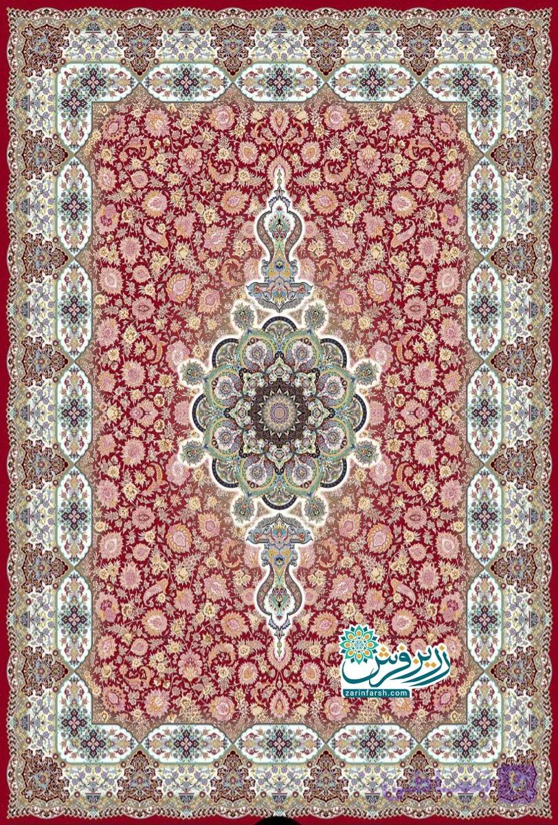 فرش 1200 شانه طرح فرنگیس آبی – تمام نخ اکریلیک