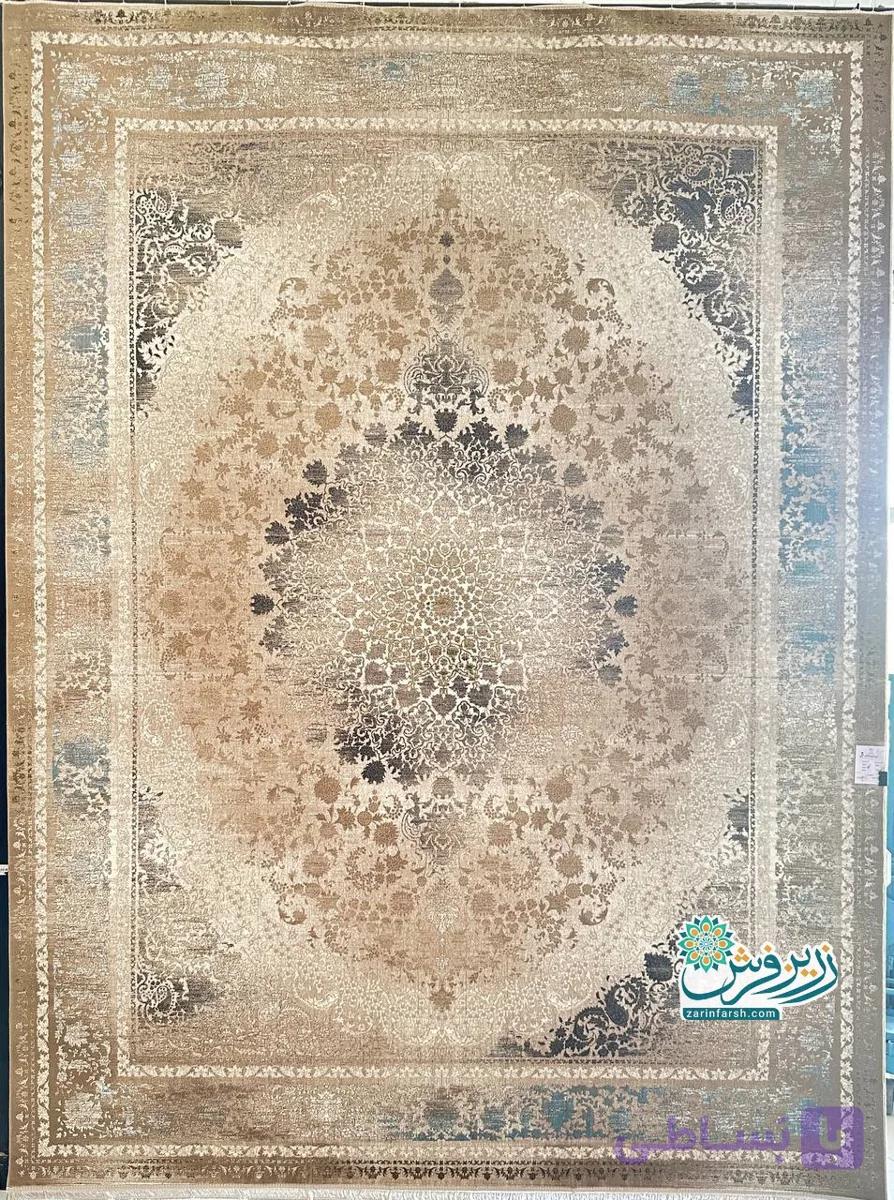 فرش آرین بژ 700 شانه – تمام نخ اکریلیک — تصویر 1