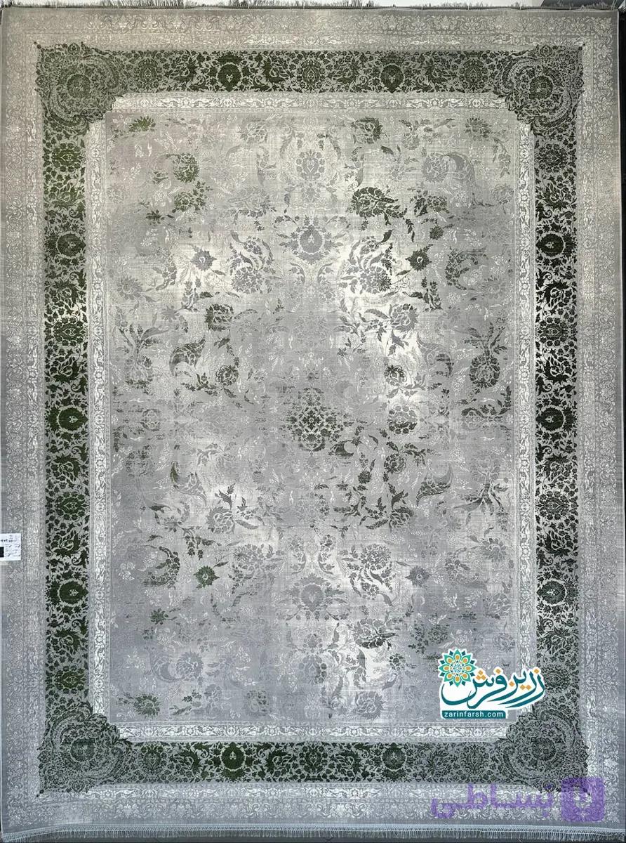 فرش ماشینی 1200 شانه طرح مدیسا کد 1272 رنگ فیلی — تصویر 1