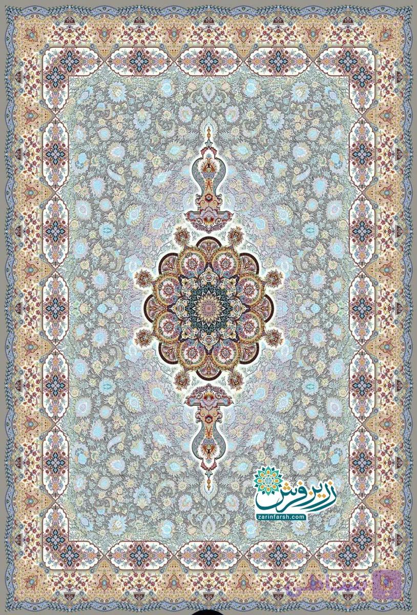 فرش 1200 شانه طرح فرنگیس زرد – تمام نخ اکریلیک