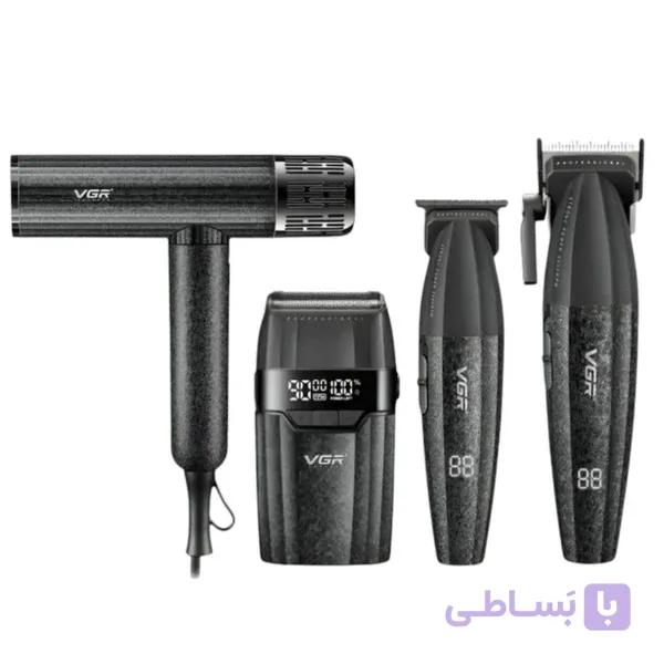 ست چمدانی ماشین اصلاح و سشوار ۴ کاره وی جی ار VGR مدل V-640S4 — تصویر 1