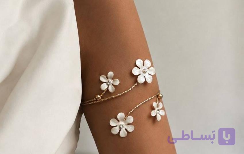 بازو بند مینا کاری گلبرگ ۲