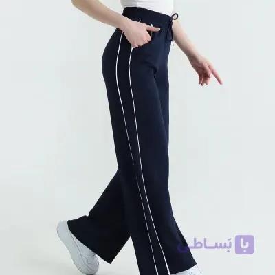 شلوار سرمه ای اویشو کمر کش برند ترک