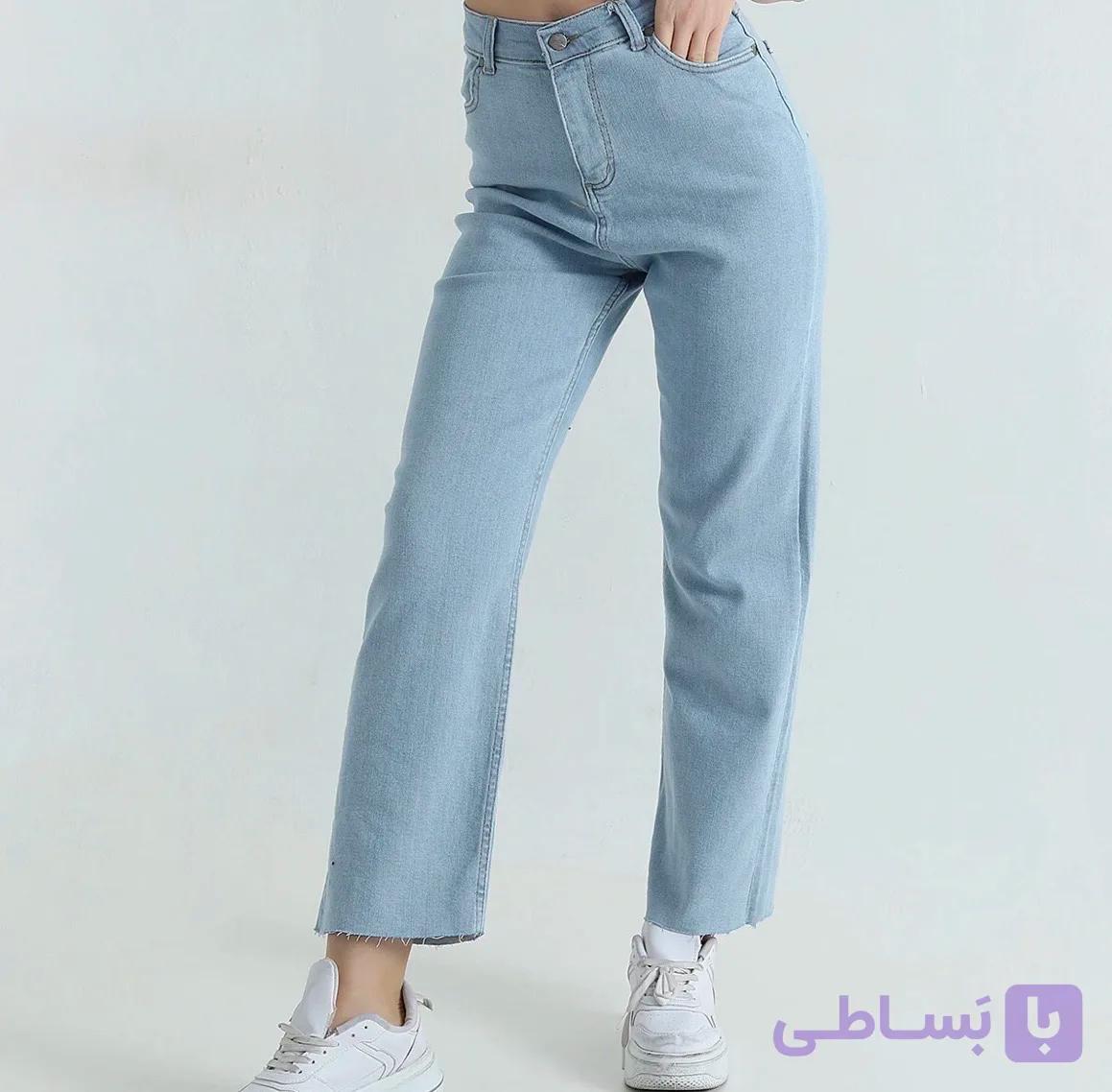 شلوار جین فاق بلند دمپا کات