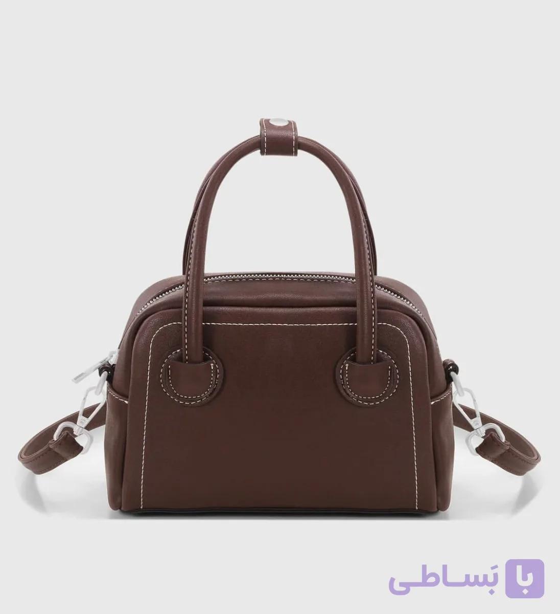 کیف قهوه‌ای وینتیج (کلاسیک) از چرم مصنوعی PU