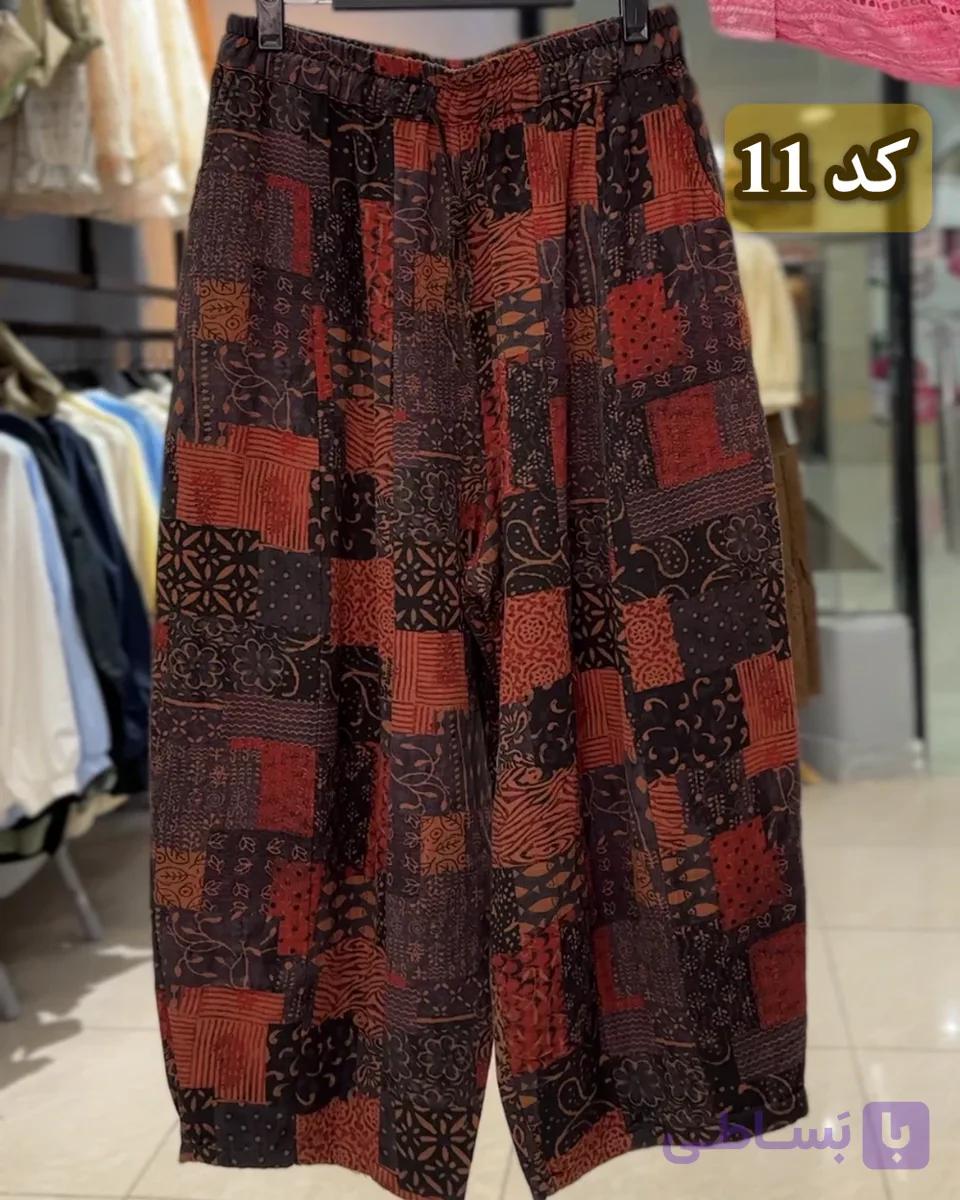 شلوار خمره‌ای لینن کره ای کد 1257 — تصویر 1