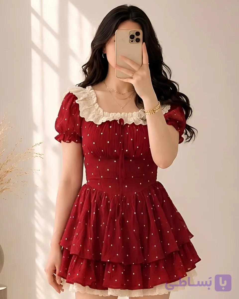پیراهن‌ فانتزی عروسکی دخترانه کد 1258 — تصویر 1